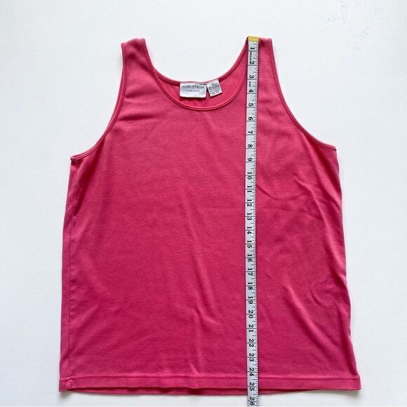 Nordstrom Town Square Women Hot Pink Round Neck Tank Top Sleeveless Size L - Picture 6 of 8